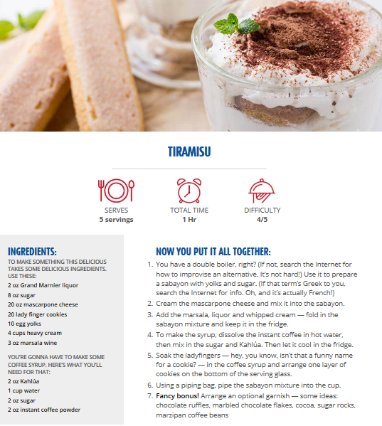 Carnival Tiramisu Recipe
